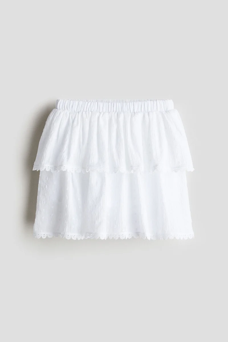 اتش اند ام Tiered cotton skort