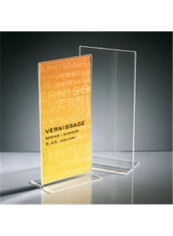 TPGP Ta224 Sign Holder, Upright, For Dl, Double-Sided Presentation, Acrylic, Transparent, 10 Pcs. 