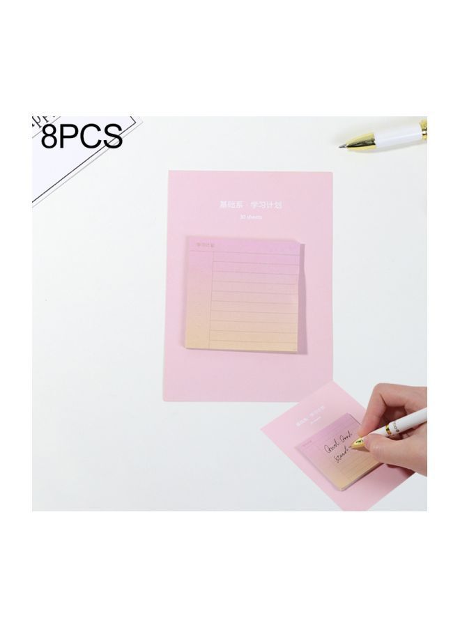 NIBEMINENT 8-Piece Gradient Notepad Pink - Image 2