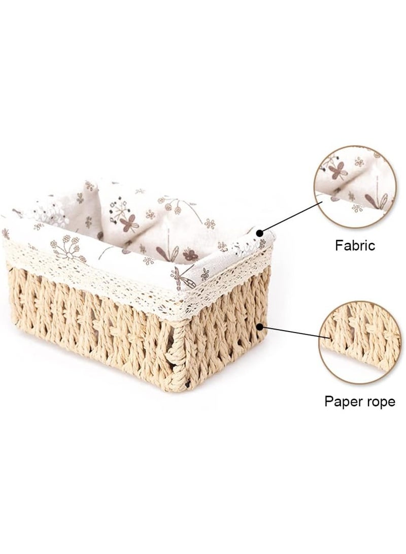 طقم سلات ترتيب وتنظيم قماشية قطعتين بيج - Image 4