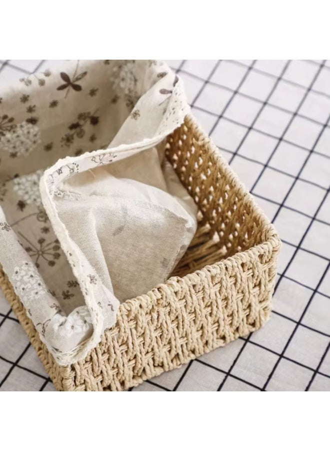 طقم سلات ترتيب وتنظيم قماشية قطعتين بيج - Image 3