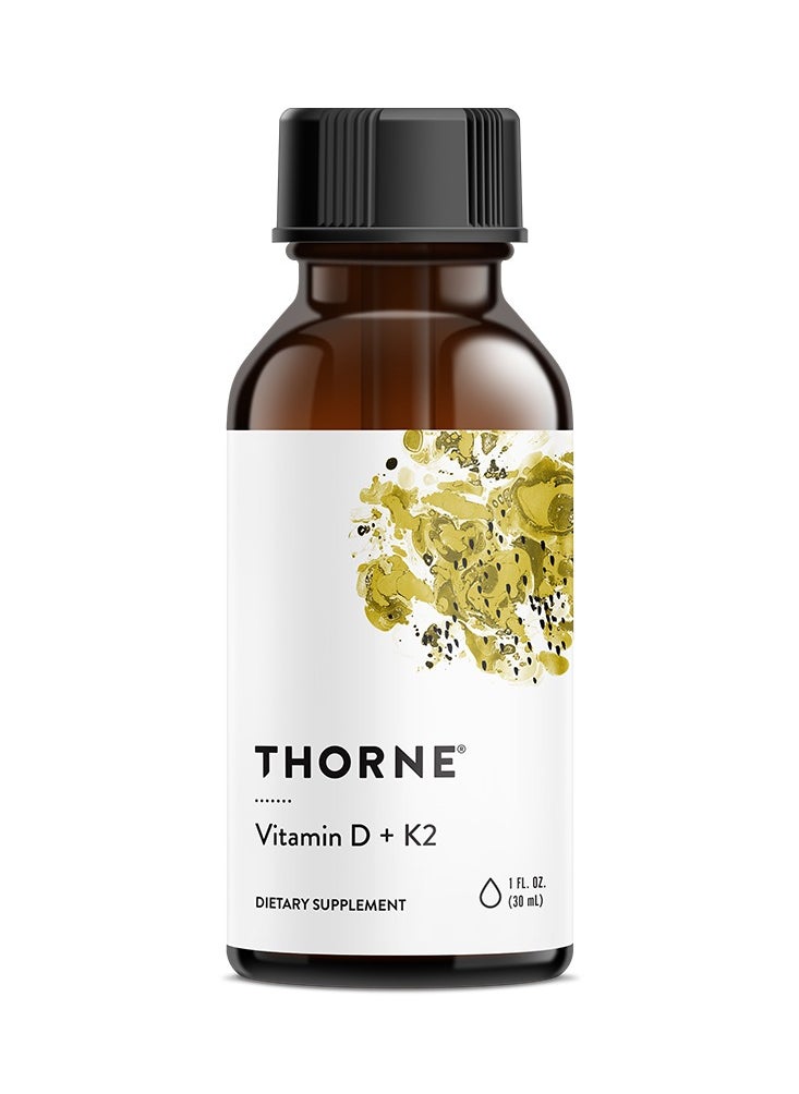 Thorne - Vitamin D + K2  - 1 Fl. Oz. 30 ml Dietary Supplement - Image 1