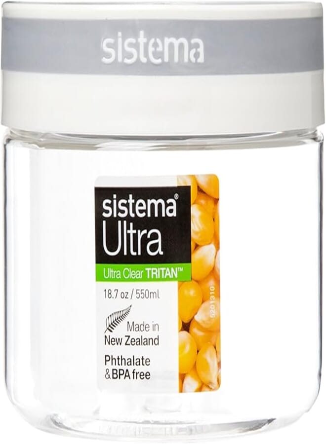 سيستيما علبة أسطوانية من مادة تريتان فائقة النقاء من سيستيما - شفافة