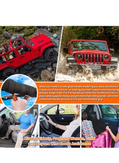 Bukela Roll Bar Grab Handles Grip Handle for Jeep Wrangler JK JKU JL JLU TJ YJ Sports Sahara Freedom Rubicon Unlimited Gladiator JT 1955-2023 UTV ATV Accessories Premium 550 Paracord (Orange 2 Pack)  - Image 4