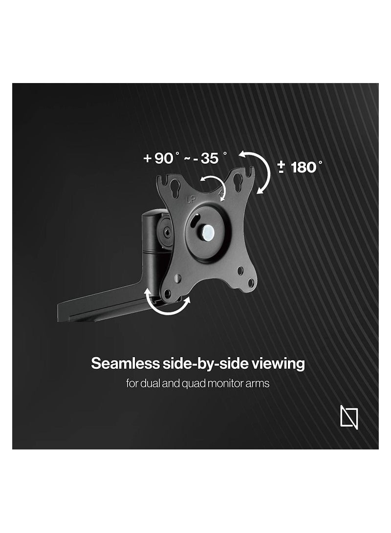 Navodesk Control Monitor Arm Model L with Laptop Tray Dual Monitor Stand for 17 to 32 Screens and 11.6 to 17.3 Laptops Ergonomic and Space-Saving Design Dual with Laptop Holder Black - Image 3