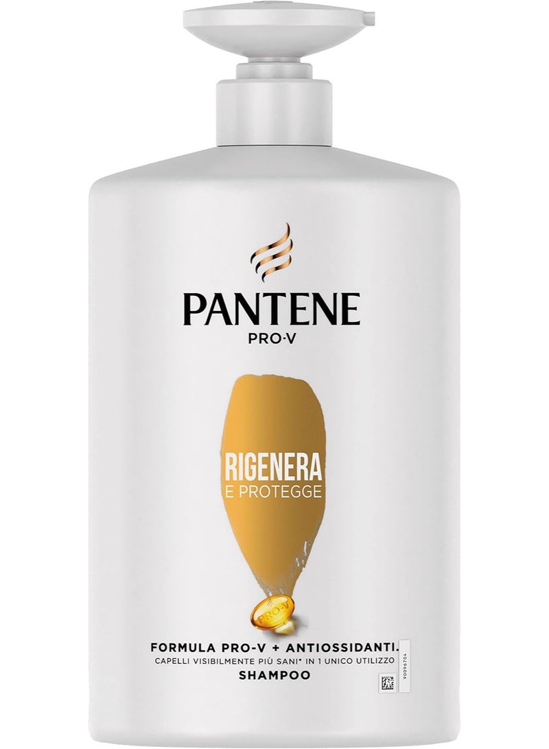 Pantene Pro-V Keratin Protection Shampoo, Regenerates & Protects, for Weak or Damaged Hair, Repair Styling Damage, 1000 ml - Image 1
