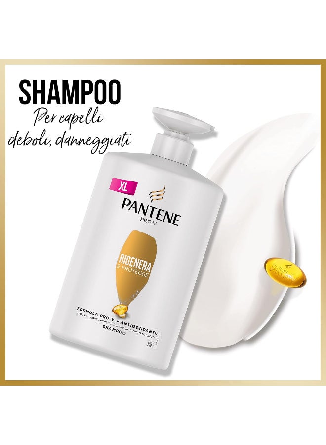 Pantene Pro-V Keratin Protection Shampoo, Regenerates & Protects, for Weak or Damaged Hair, Repair Styling Damage, 1000 ml - Image 5