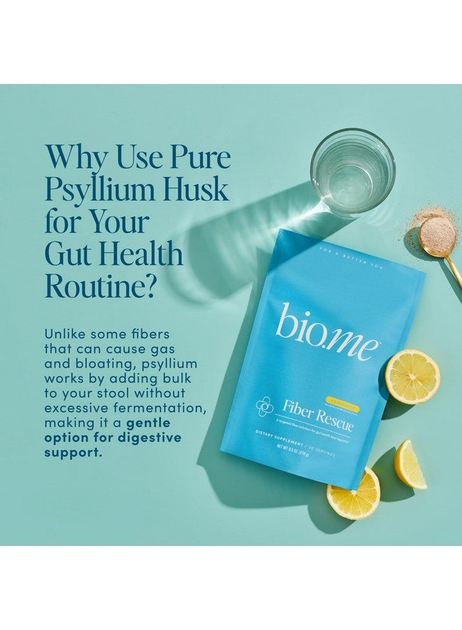 Fiber Rescue (6g Per Serving) - Psyllium Husk Powder for Digestive Health & Bloating Relief, Sugar Free Lemonade Prebiotic Soluble Fiber Powder, Non-GMO Fiber Supplement, Gluten Free - 30 Servings - Image 3