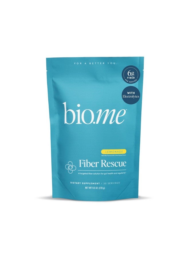 Fiber Rescue (6g Per Serving) - Psyllium Husk Powder for Digestive Health & Bloating Relief, Sugar Free Lemonade Prebiotic Soluble Fiber Powder, Non-GMO Fiber Supplement, Gluten Free - 30 Servings - Image 1