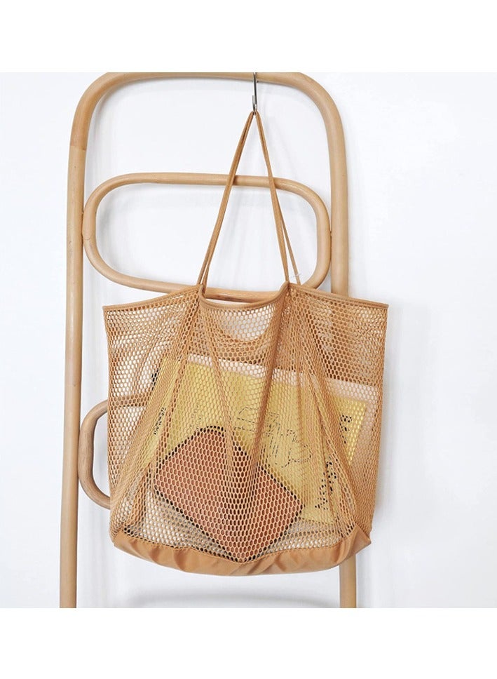 Woven Tote Bag, Large Tote Bag Lightweight Foldable Beach Tote with Zipper Pocket for Women Vacation Beach Pool Trip  - Image 3