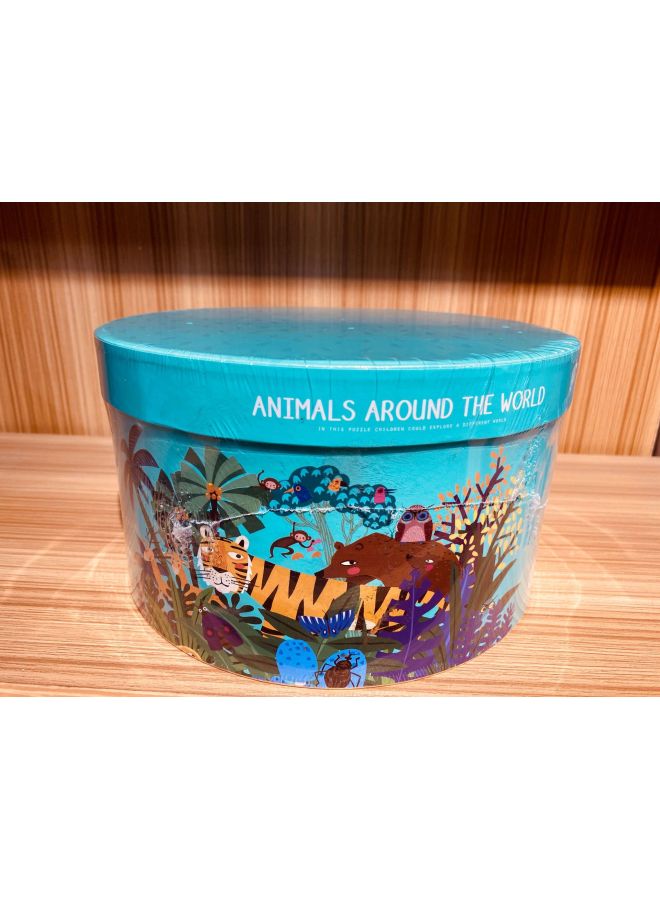 لعبة ألغاز متقدمة للأطفال من ميدير ميلو، ألعاب تعليمية معرفية للتعليم المبكر للأطفال للأولاد والبنات من عمر 1 إلى 8 سنوات-اللون: 3099-حدائق الحيوان العالمية - Image 1