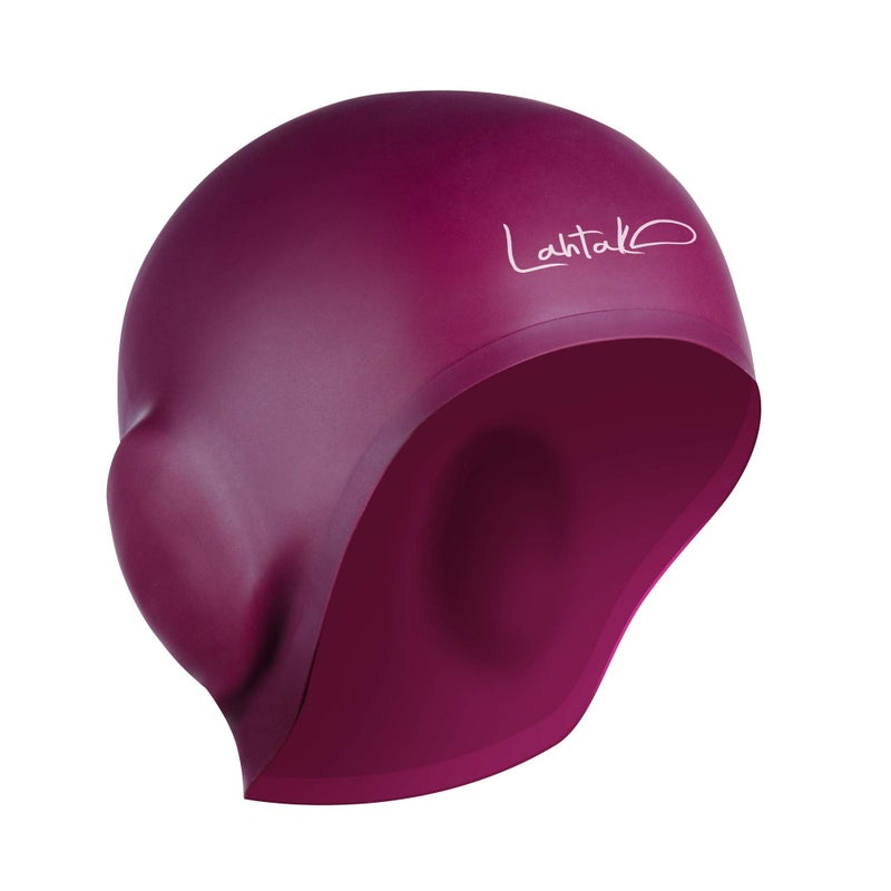 Lahtak 3D Silicone Swim Cap with Ear Protection - Seamless Comfortable Fit for Adults & Youth - Helps Keep Hair Dry - Waterproof Swimming Cap for Men & Women for Pool or Training - Image 2