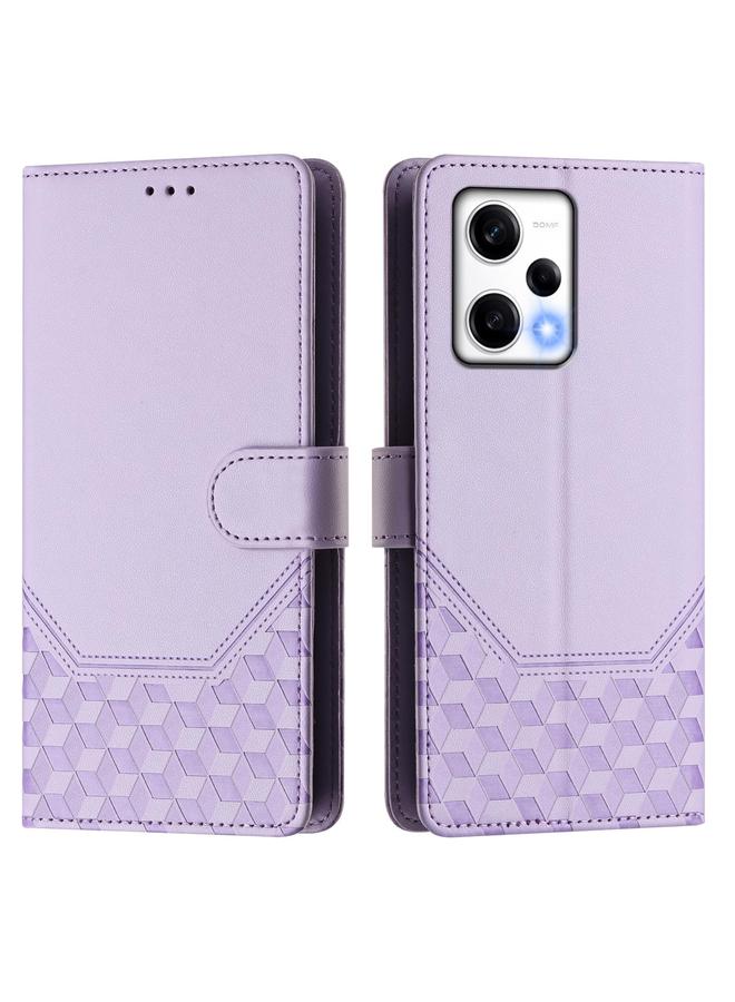 اس-توب جراب لهاتف Redmi Note 12 Explorer / 12 Pro+ 5G جراب هاتف جلدي بنقش قرص العسل بتقنية RFID - Image 2