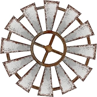 Yookeer Farmhouse Living Room Wall Decor Wood Windmill Wall Decor Rustic wooden Wall Art Home Decor Decorative Windmill - Image 1