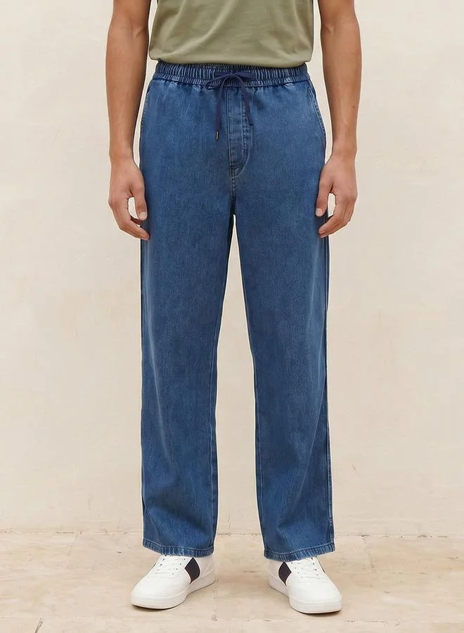 Lee Cooper Lee Cooper Baggy Fit Drawstring Waist Jeans