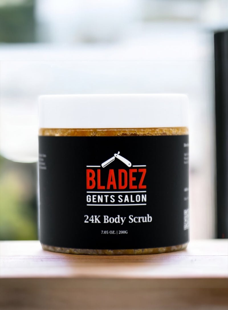 Bladez Gents Salon Sea Salt and Rose Water Body Scrub, Natural Ingredients, Hydrating, Exfoliating & Softening Your Skin - Image 2
