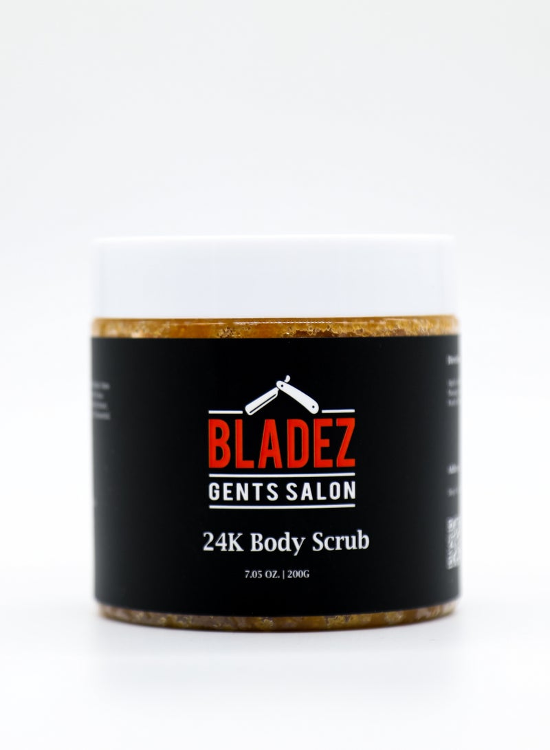 Bladez Gents Salon Sea Salt and Rose Water Body Scrub, Natural Ingredients, Hydrating, Exfoliating & Softening Your Skin - Image 1