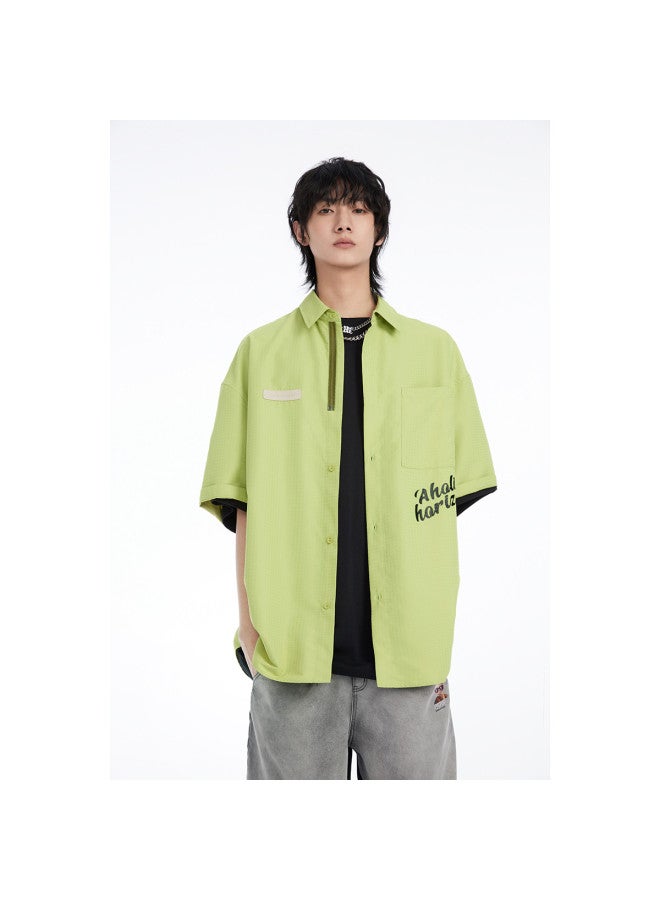EPTISON Summer Shirt Short Sleeve Printed Subtle Pattern Loose Streetwear Unisex Couple's Base Tee Fashion - Image 4