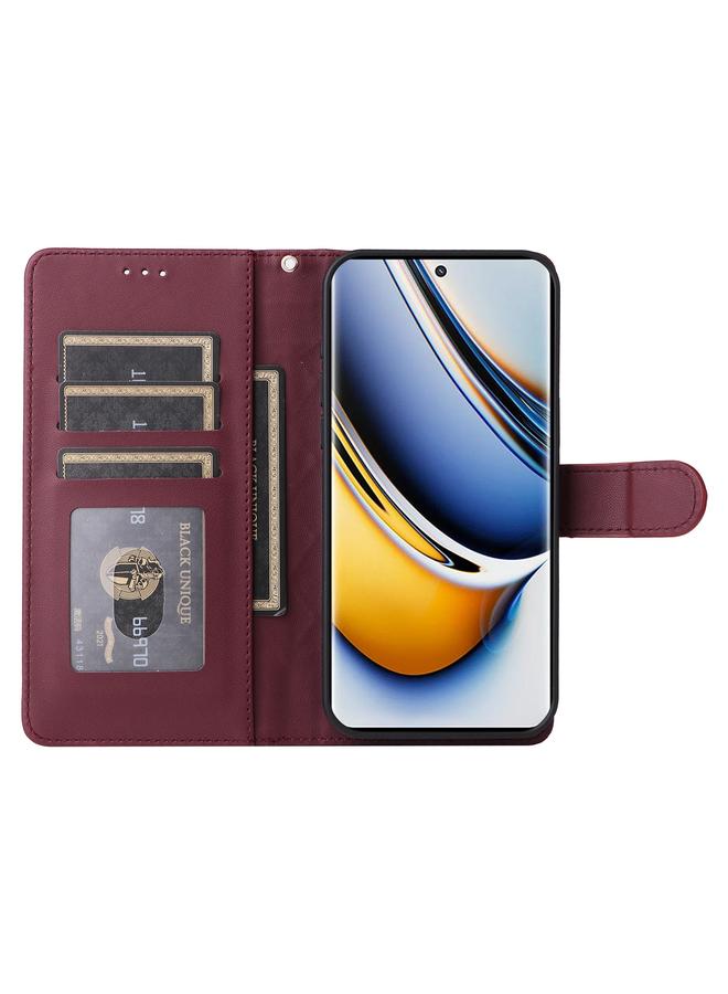 S-TOP Case For Realme 11 Pro+ Diamond Lattice Leather Flip Phone Case - Image 4