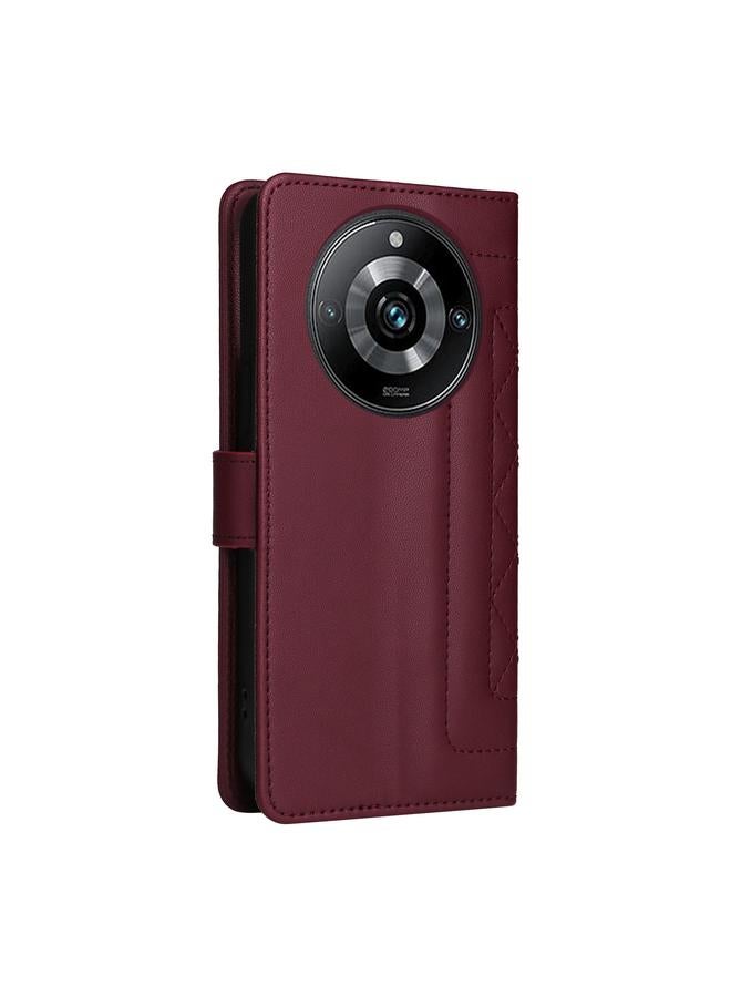 S-TOP Case For Realme 11 Pro+ Diamond Lattice Leather Flip Phone Case - Image 3