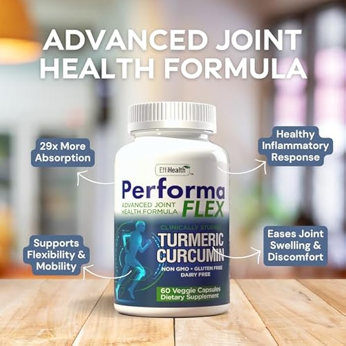 Joint Support Supplement with Meriva, Turmeric Curcumin, Tart Cherry & Ginger – Ultra High Absorption – Support for Joint Mobility, Joint & Cartilage Health – 60 Capsules - Image 5
