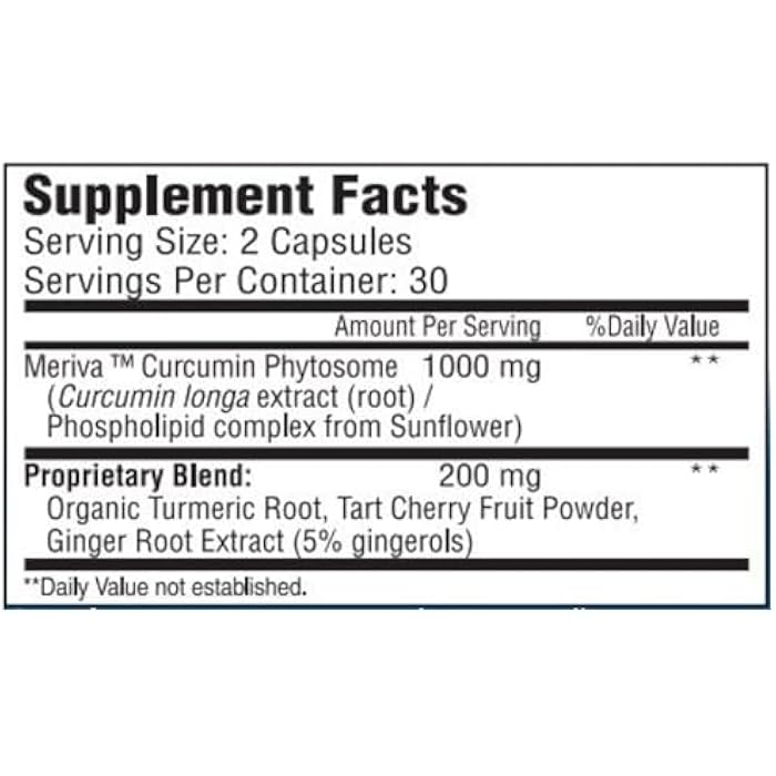 Joint Support Supplement with Meriva, Turmeric Curcumin, Tart Cherry & Ginger – Ultra High Absorption – Support for Joint Mobility, Joint & Cartilage Health – 60 Capsules - Image 2