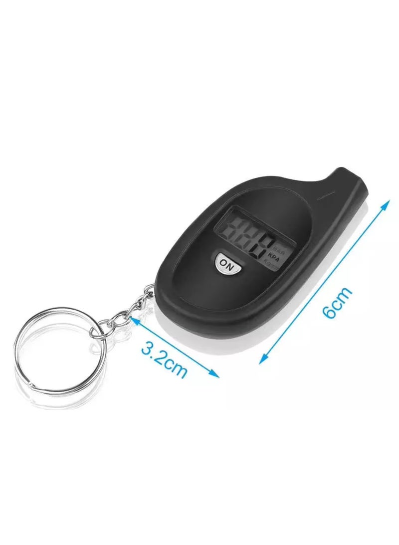 Mini Keychain Style Air Pressure Tester Meter 2-150 PSI Kpa Bar Cm2 Digital LCD Display Car Tire Pressure Inspection Tool - Image 2