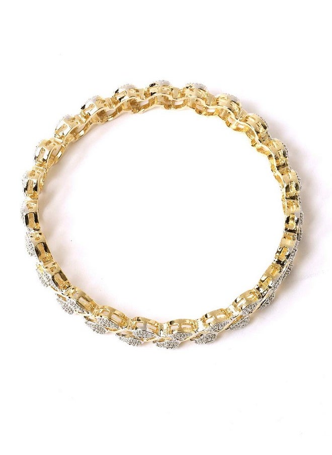 YouBella - YouBella Jewellery American Diamond Gold Plated Bangles For Women and Girls (2.6) - Image 1