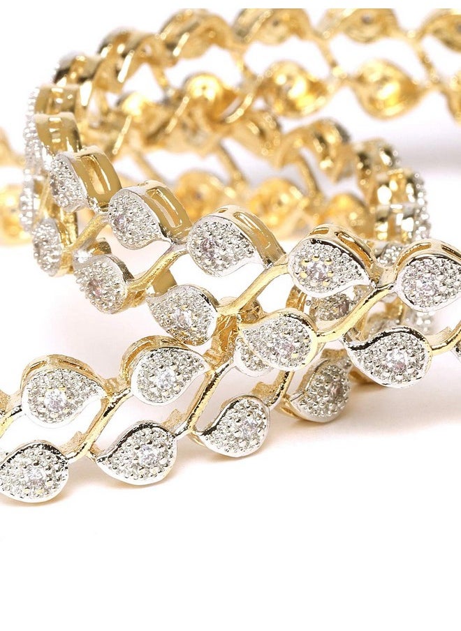 YouBella - YouBella Jewellery American Diamond Gold Plated Bangles For Women and Girls (2.6) - Image 1
