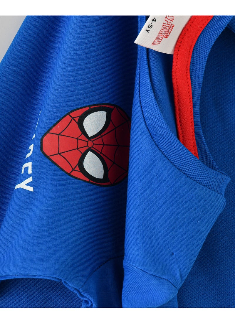 Marvel Spider Man Cotton Blue Half Sleeve Round Neck Printed T-shirt For Boys - pzsku/Z6E46873DF156867E1172Z/45/_/1728981268/8dc855c8-b956-4e5e-ae66-860e27f598ae