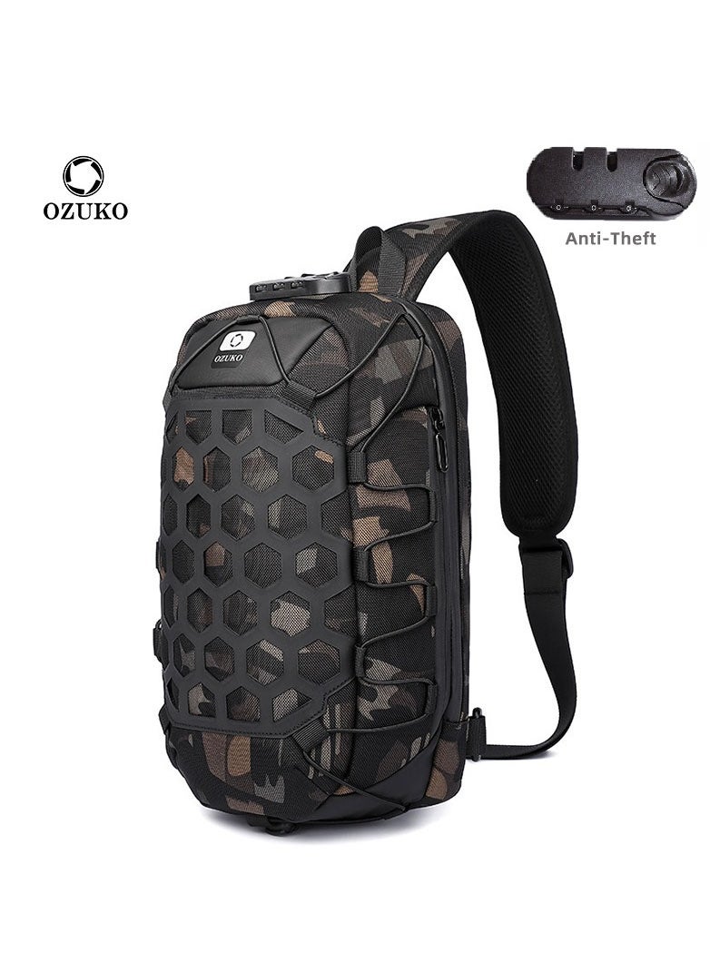OZUKO - 9357 Unisex Crossbody Bag - Camo - Image 1