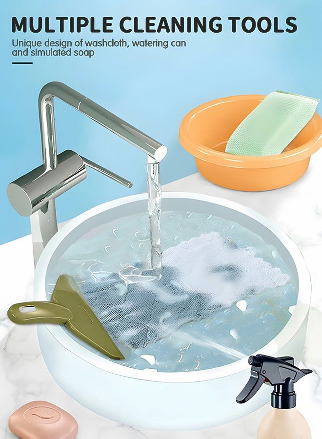 GROIC Kids Cleaning Set for Toddlers,Kids Vacuum Cleaner Toy Set,Pretend Role Play Household House Keeping Toy Home Cleaning Products for Toddlers Kids Children with Broom, Spray Bottle - Image 4