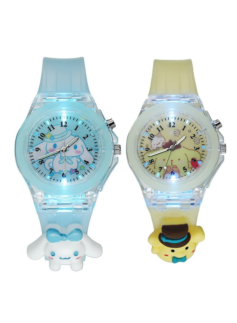هاويو 2 جهاز كمبيوتر شخصي ساعات الأطفال,3D جميلة كرتون الرقمية الرياضة ساعة السيليكون ساعات المعصم أفضل هدية للفتيات 3-11 سنة من العمر الأولاد,الوقت التدريس سهلة القراءة الوقت بوضوح في الليل - Image 1