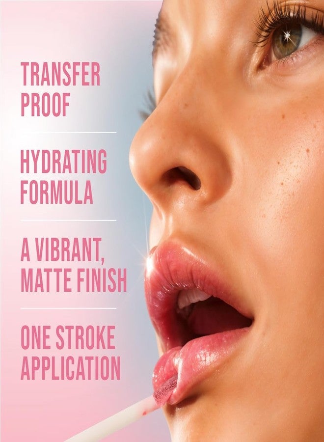  مودي أحمر شفاه سائل مطفي من مودي دريب - لون الفاوانيا الفاخرة، مع زيت بذور الجوجوبا وفيتامين هـ | ألوان شفاه نابضة بالحياة تدوم حتى 12 ساعة، مقاومة للانتقال | خالٍ من البارابين، 4 مل - Image 3