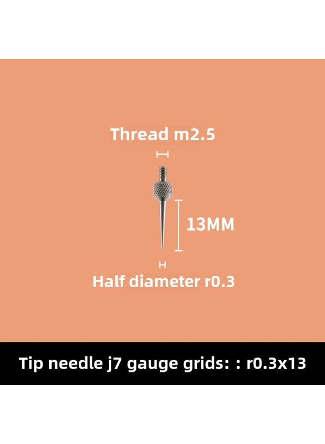 # Dial Indicator Needle Flat Tip Measuring Special-shaped Gauge Needle Curved Gauge Measuring Table. Thousands Of Minutes Meter High-Color:J7 R0.3×13MM  - Image 1