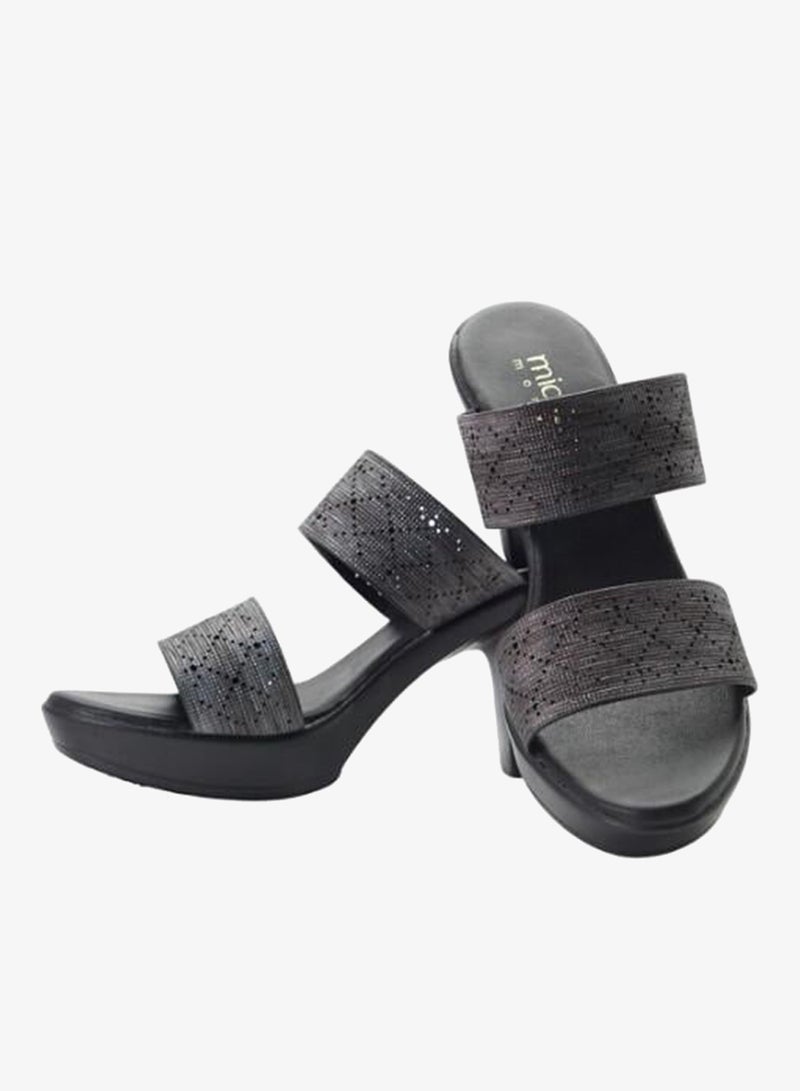ميشيل مورجان 092-3059 Michelle Morgan Ladies High Heel Sandals 514RC513 Pewter - Image 2