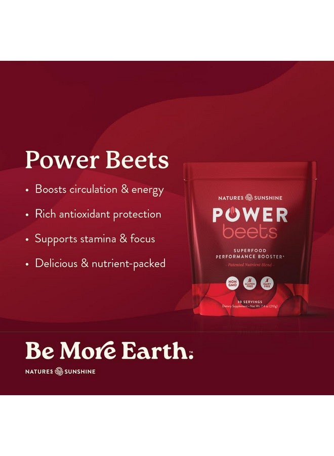 Nature's Sunshine Power Beets - Patented Nutrient Blend of Beet Root Powder and Nutrients to Promote Performance, Mental Clarity, & Vitality - Non-GMO, Soy & Gluten Free - 30 Servings to-Go Packs - Image 2