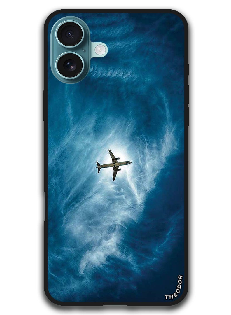 Theodor Protective Case Anti Scratch Shock Proof Bumper Cover For iPhone 16 (6.1)-inch Plane In The Sky - Image 1