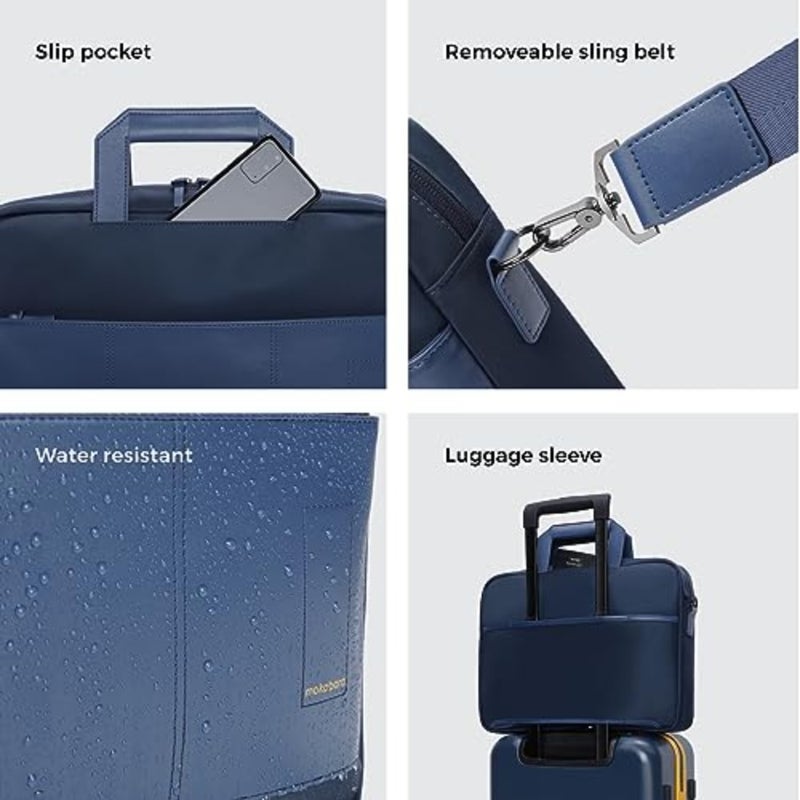 MOKOBARA The Briefcase With Adjustable Shoulder Strap Vegan Leather, Water Resistant, Fits upto 15.6" Laptops Unisex - Image 5
