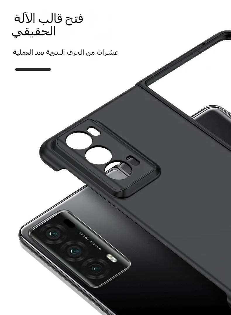 Matte hard compatible Honor Magic V2 shell Rubber folding plastic 360-degree protective case - Image 3