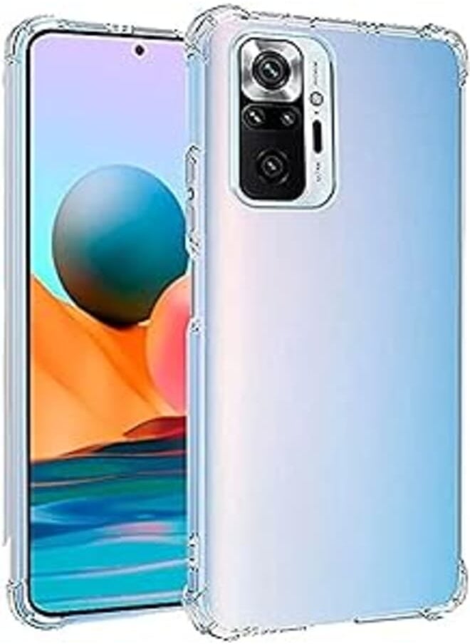 (Redmi Note 10 Pro) جراب لهاتف Xiaomi Redmi Note 10 Pro/Redmi Note 10 Pro Max، جراب خلفي شفاف مضاد للخدش مع حماية الزوايا ومضاد للصدمات