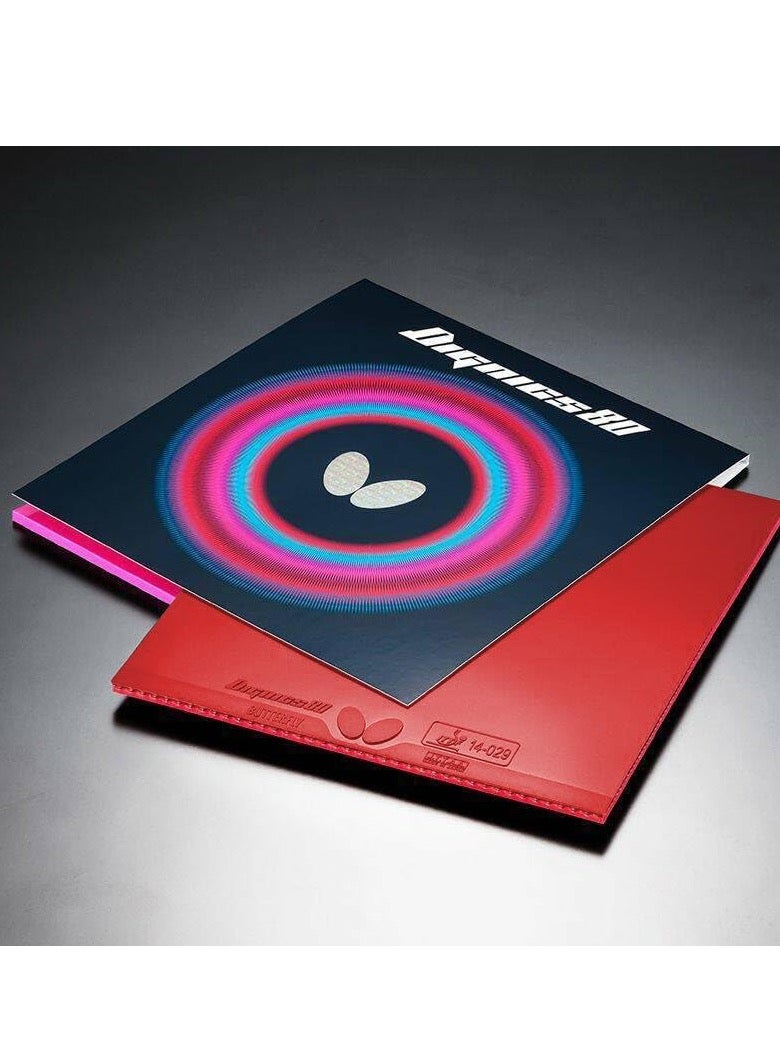 Butterfly Dignics 80 Table Tennis Rubber Inverted Professional Butterfly Table Tennis Rubber Red (2.1mm) 4906901200142 - Image 2