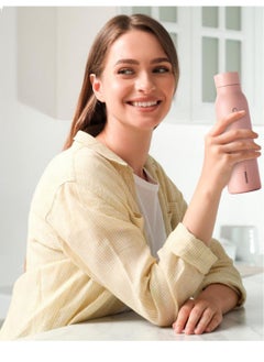 Momax Smart Bottle IoT Thermal Drinkware Touch Control LED Light Temperature Detector - Pink  - Image 2