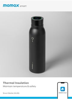 Momax Smart Bottle IoT Thermal Drinkware Touch Control LED Light Temperature Detector - Pink  - Image 4