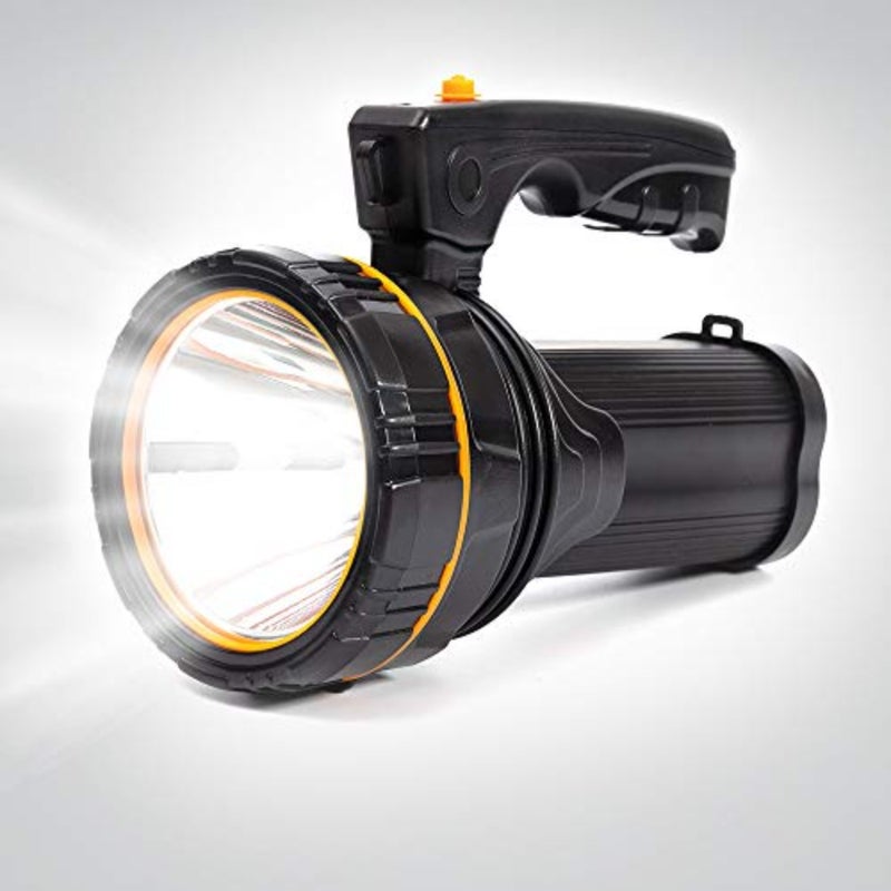 Super Bright Powerful LED Torch Light Rechargeable Flashlight Big 4 Batteries 10000mah Heavy Duty Spotlight Hand held Searchlight High Power Portable Outdoor Waterproof Camping - Image 1