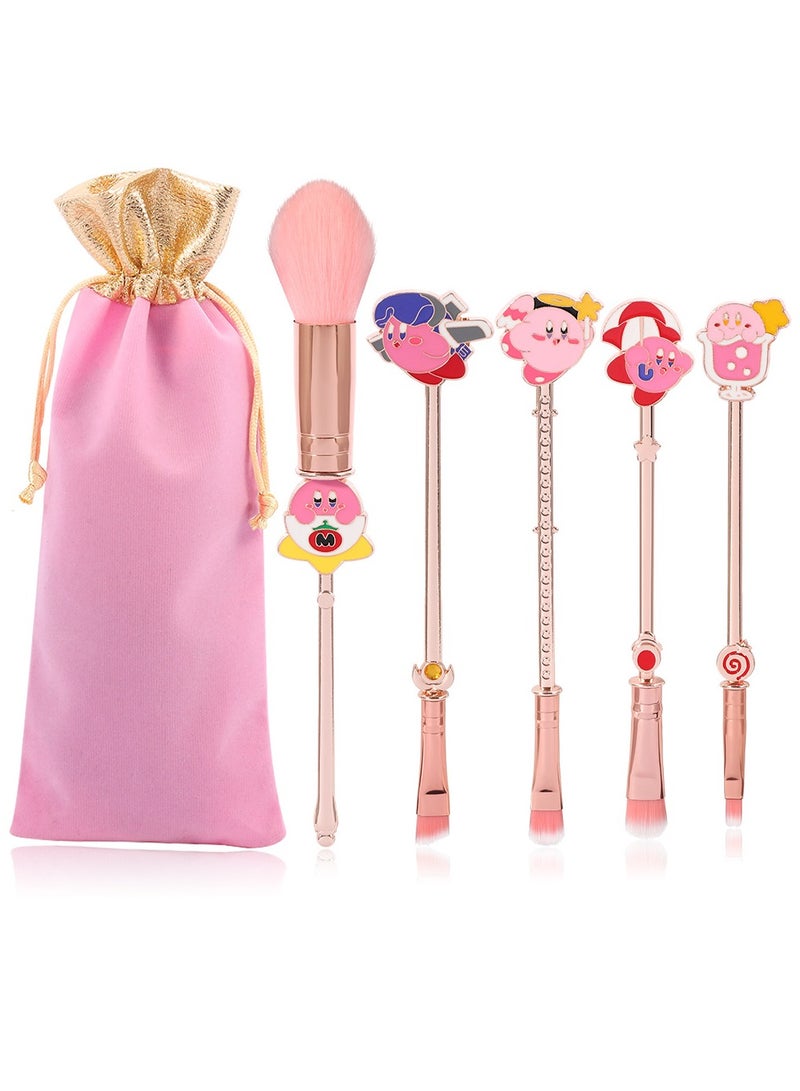 general Kirby-themed makeup brushes are cute in design easy to pack and help create a good complexion effortlessly - Image 1