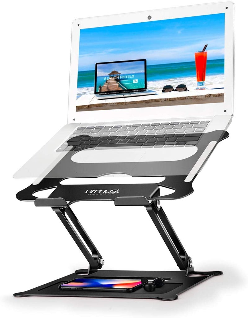 Gadget Wagon Laptop Stand for TableErgonomic Laptop StandComputer RiserMultiAngle Stand with HeatVent to Elevate Laptop Holder for MacNotebookLenovo More1017 Laptops Black