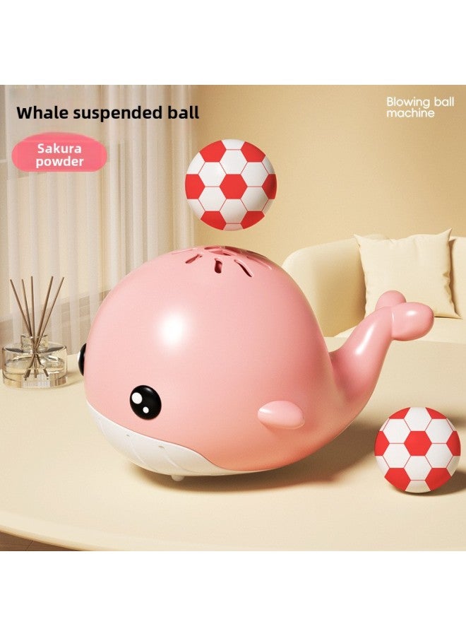 Whale Suspension Ball Baby Concentration Training Children Early Education Boys And Girls 0-1 Years Old 2 Baby Toys Wholesale-Specifications:Pink Whale Ball Blowing Machine + 2 Balls  Color Box - Image 1