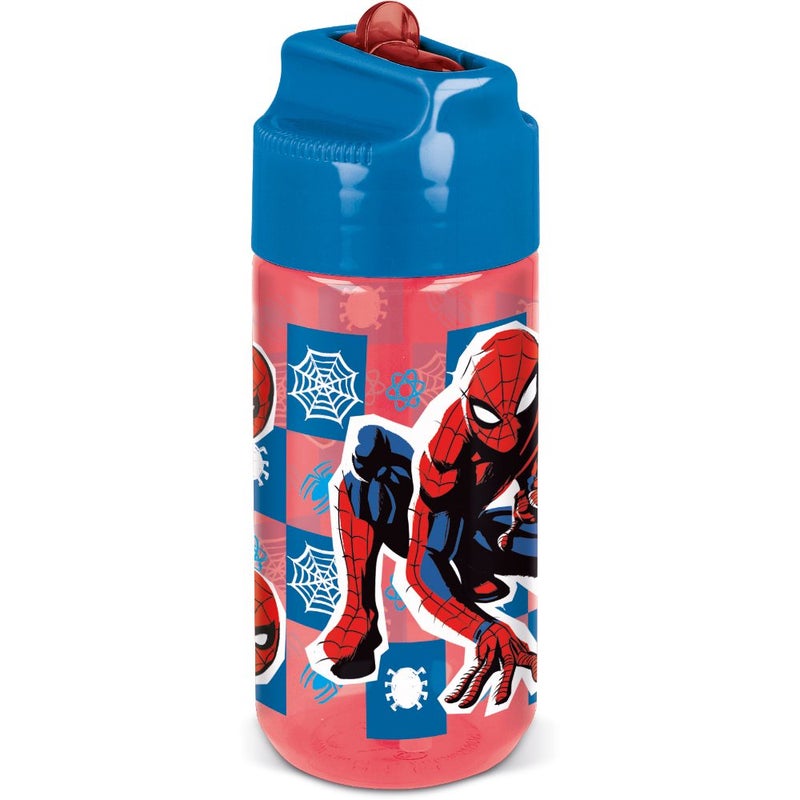 Marvel Spiderman Arachnid Grid Plastic Ecozen Water Bottle - 430 Ml