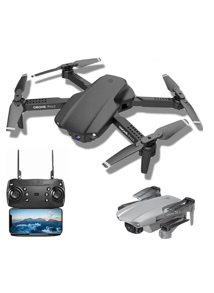 Mini Drone E99 Foldable RC Quadcopter with 4K Dual HD FPV Camera | Compact WiFi Drone with Live Video, Altitude Hold, Headless Mode, One-Key Start, 360° Flip – Easy-to-Fly Drone for Beginners, Kids & Adults – Lightweight & Portable Travel Drone
